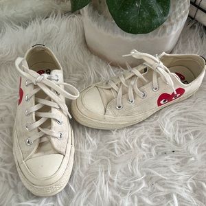 CDG x Converse low top white sneakers